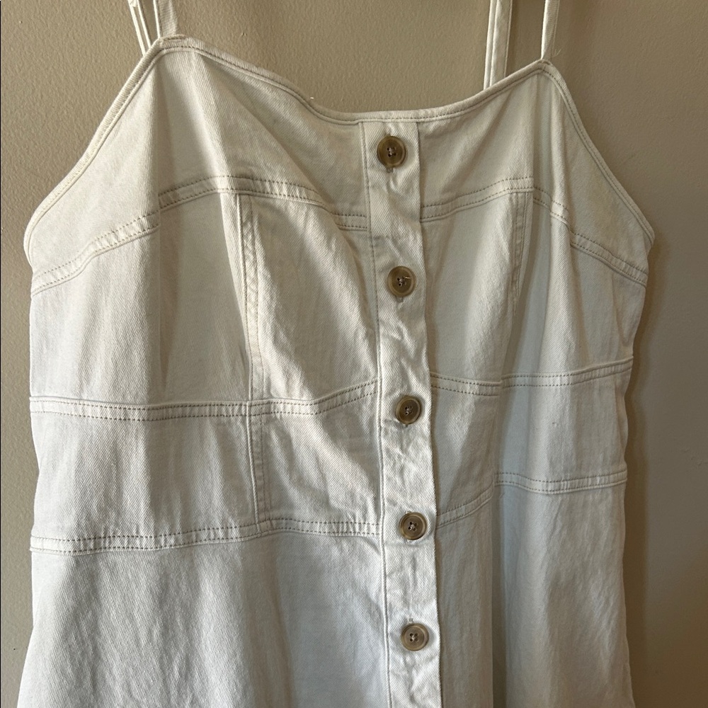 Universal thread Elegant White Button-Down denim … - image 3